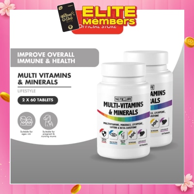 NUTRILIFE Multi-Vitamins & Minerals Tablet Supplement Packset 60s x 2