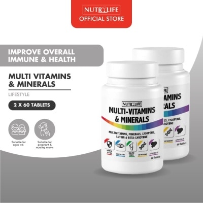 NUTRILIFE Multi-Vitamins & Minerals Tablet Supplement Packset 60s x 2