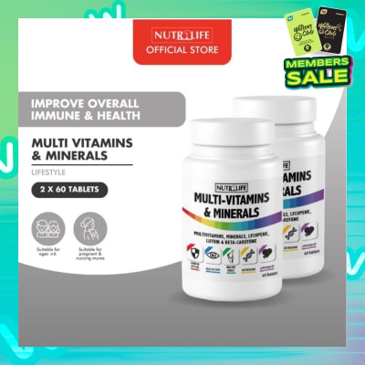 NUTRILIFE Multi-Vitamins & Minerals Tablet Supplement Packset 60s x 2