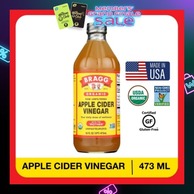 BRAGG Organic Raw-Unfiltered Apple Cider Vinegar (With The Mother) 473ml