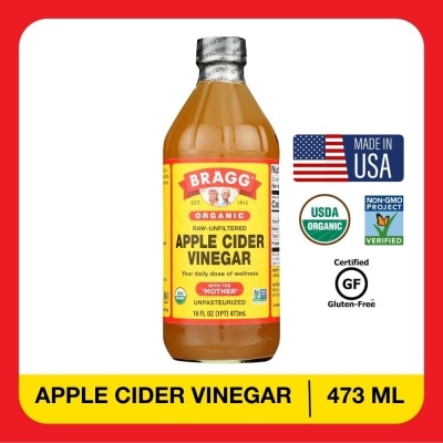 BRAGG Organic Raw-Unfiltered Apple Cider Vinegar (With The Mother) 473ml