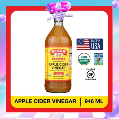 BRAGG - Organic Raw-Unfiltered Apple Cider Vinegar (With The Mother) 946ml