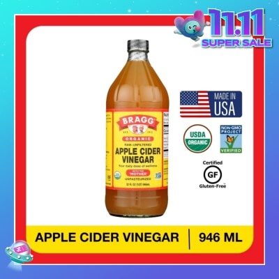 BRAGG Organic Raw-Unfiltered Apple Cider Vinegar (With The Mother) 946ml