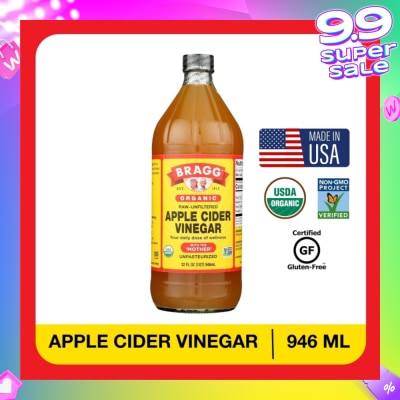 BRAGG Organic Raw-Unfiltered Apple Cider Vinegar (With The Mother) 946ml