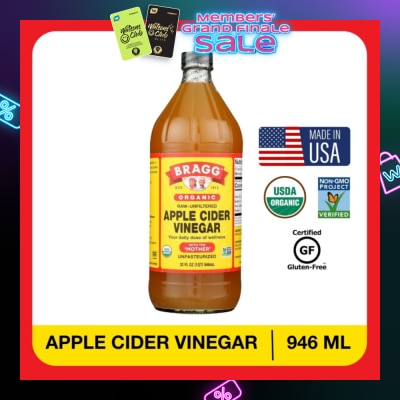 BRAGG Organic Raw-Unfiltered Apple Cider Vinegar (With The Mother) 946ml