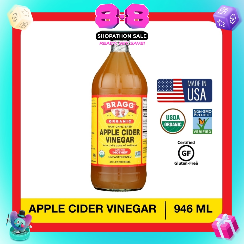 Organic Raw-Unfiltered Apple Cider Vinegar (With The Mother) 946ml