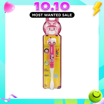 FAFC Robocar Poli Figurine Kids Toothbrush Amber image