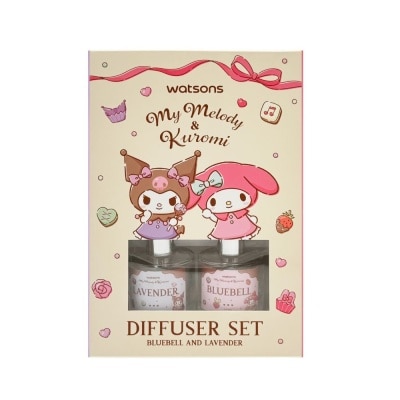 WATSONS [XMAS GIFT] My Melody & Kuromi Diffuser 30ml Packset consists Bluebell & Lavender 2s