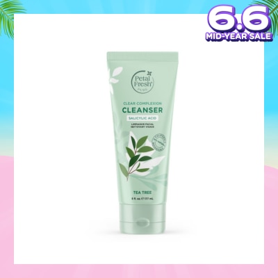PETAL FRESH Clear Complexion Cleanser Tea Tree (To Help Unclog Pores, Reduce Redness & Soothe Irritated Skin) 177ml