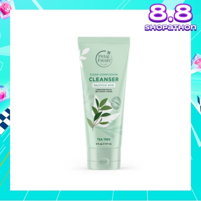 PETAL FRESH Clear Complexion Cleanser Tea Tree (To Help Unclog Pores, Reduce Redness & Soothe Irritated Skin) 177ml