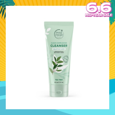 PETAL FRESH Clear Complexion Cleanser Tea Tree (To Help Unclog Pores, Reduce Redness & Soothe Irritated Skin) 177ml