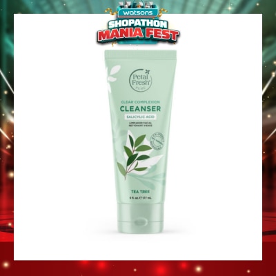 PETAL FRESH - Clear Complexion Cleanser Tea Tree (To Help Unclog Pores, Reduce Redness & Soothe Irritated Skin) 177ml