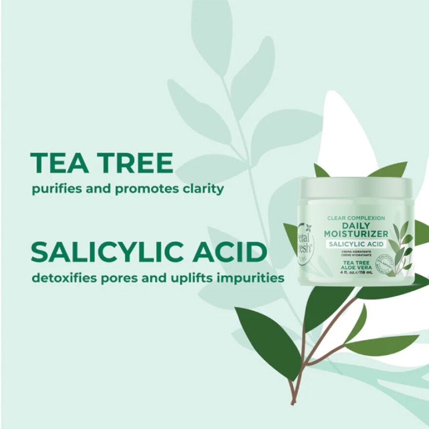 Clear Complexion Daily Moisturizer Tea Tree Aloe Vera (To Help Unclog Pores, Reduce Redness & Soothe Irritated Skin) 118ml