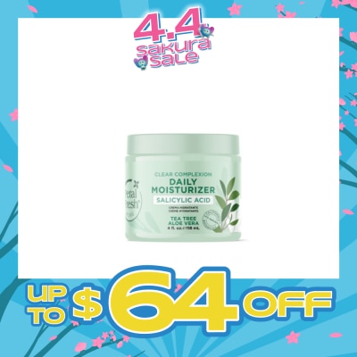 PETAL FRESH - Clear Complexion Daily Moisturizer Tea Tree Aloe Vera (To Help Unclog Pores, Reduce Redness & Soothe Irritated Skin) 118ml