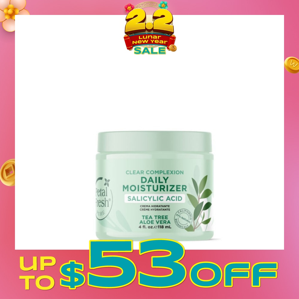 Clear Complexion Daily Moisturizer Tea Tree Aloe Vera (To Help Unclog Pores, Reduce Redness & Soothe Irritated Skin) 118ml
