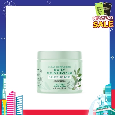 PETAL FRESH Clear Complexion Daily Moisturizer Tea Tree Aloe Vera (To Help Unclog Pores, Reduce Redness & Soothe Irritated Skin) 118ml