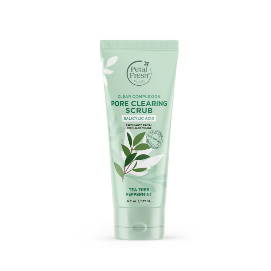 Clear Complexion Pore Clearing Scrub Tea Tree Peppermint (To Help Unclog Pores, Reduce Redness & Soothe Irritated Skin) 177ml