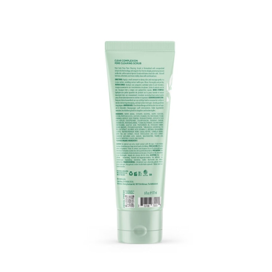 Clear Complexion Pore Clearing Scrub Tea Tree Peppermint (To Help Unclog Pores, Reduce Redness & Soothe Irritated Skin) 177ml