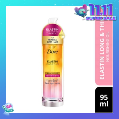 DOVE Elastin Long & Thick Protective Nourishing Oil (For Fragile Limp Hair) 95ml