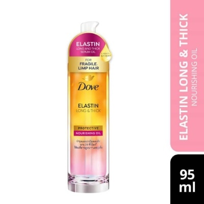 DOVE Elastin Long & Thick Protective Nourishing Oil (For Fragile Limp Hair) 95ml