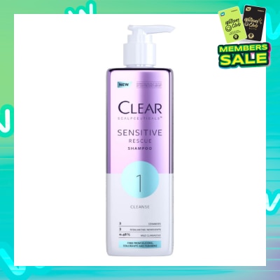 CLEAR Scalpceuticals 1 Cleanse Sensitive Rescue Shampoo (Silicone, Colorants & Parabens Free) 300ml