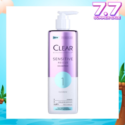 CLEAR Scalpceuticals 1 Cleanse Sensitive Rescue Shampoo (Silicone, Colorants & Parabens Free) 300ml