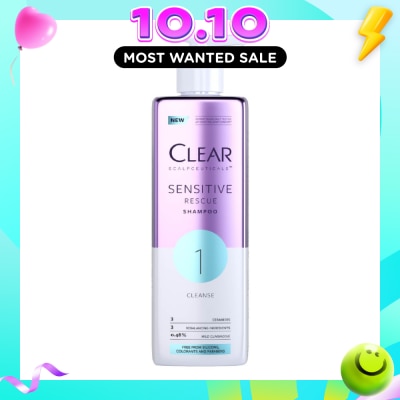CLEAR Scalpceuticals 1 Cleanse Sensitive Rescue Shampoo (Silicone, Colorants & Parabens Free) 300ml image