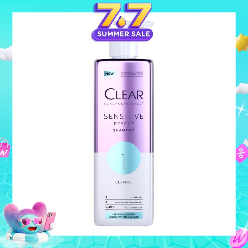 Scalpceuticals 1 Cleanse Sensitive Rescue Shampoo (Silicone, Colorants & Parabens Free) 300ml (Expiry: May`2027)