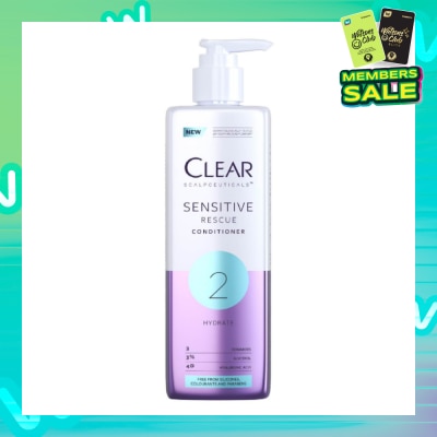 CLEAR Scalpceuticals 2 Hydrate Sensitive Rescue Conditioner (Silicone, Colorants & Parabens Free) 300ml