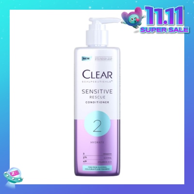 CLEAR Scalpceuticals 2 Hydrate Sensitive Rescue Conditioner (Silicone, Colorants & Parabens Free) 300ml