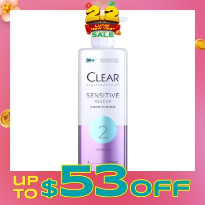 CLEAR Scalpceuticals 2 Hydrate Sensitive Rescue Conditioner (Silicone, Colorants & Parabens Free) 300ml