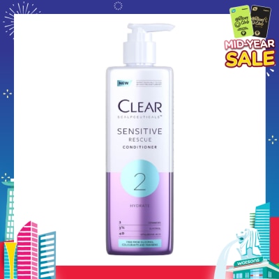 CLEAR Scalpceuticals 2 Hydrate Sensitive Rescue Conditioner (Silicone, Colorants & Parabens Free) 300ml