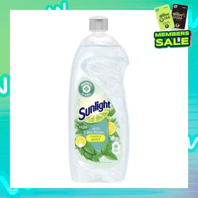 SUNLIGHT Extra Anti-Bacterial Dishwashing Liquid Lemon & Mint 800ml