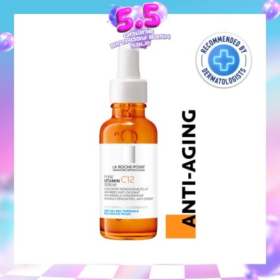 LA ROCHE-POSAY - Pure Vitamin C12 Anti-Wrinkle Concentrate Serum 30ml
