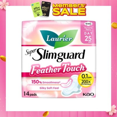 LAURIER Super Slimguard Day Feather Touch Wing Sanitary Pad 25cm 14s