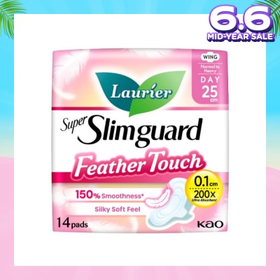 LAURIER Super Slimguard Day Feather Touch Wing Sanitary Pad 25cm 14s