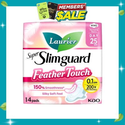LAURIER Super Slimguard Day Feather Touch Wing Sanitary Pad 25cm 14s image