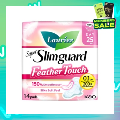 LAURIER Super Slimguard Day Feather Touch Wing Sanitary Pad 25cm 14s