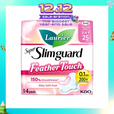 LAURIER Super Slimguard Day Feather Touch Wing Sanitary Pad 25cm 14s