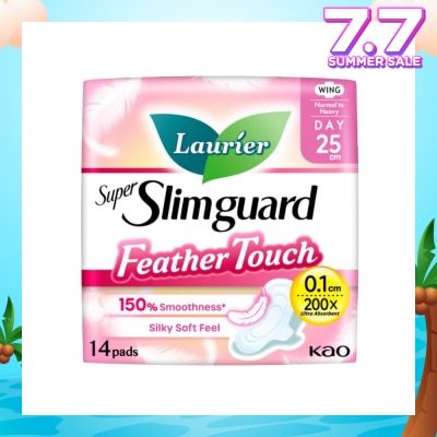 LAURIER Super Slimguard Day Feather Touch Wing Sanitary Pad 25cm 14s