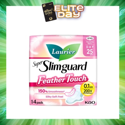 LAURIER - Super Slimguard Day Feather Touch Wing Sanitary Pad 25cm 14s