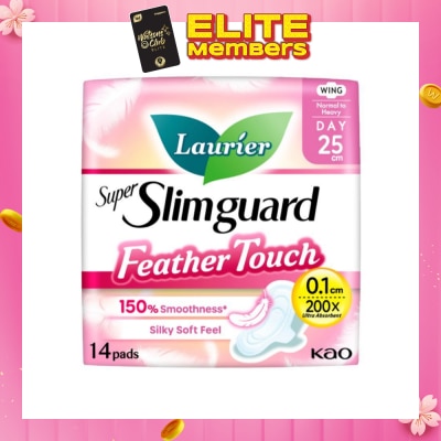 LAURIER Super Slimguard Day Feather Touch Wing Sanitary Pad 25cm 14s