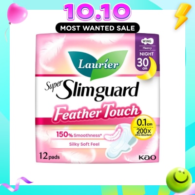 LAURIER Super Slimguard Night Feather Touch Wing Heavy Sanitary Pad 30cm 12s image