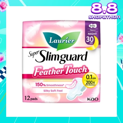 LAURIER Super Slimguard Night Feather Touch Wing Heavy Sanitary Pad 30cm 12s