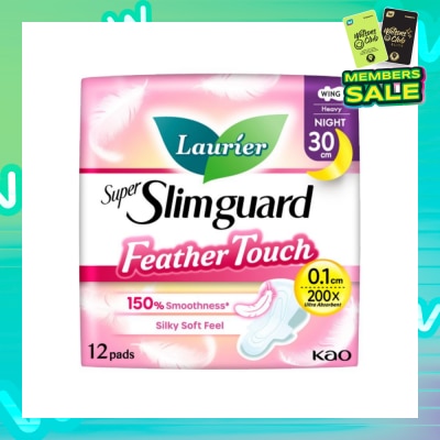 LAURIER Super Slimguard Night Feather Touch Wing Heavy Sanitary Pad 30cm 12s