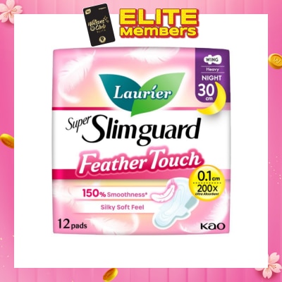 LAURIER Super Slimguard Night Feather Touch Wing Heavy Sanitary Pad 30cm 12s
