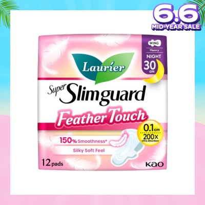 LAURIER Super Slimguard Night Feather Touch Wing Heavy Sanitary Pad 30cm 12s