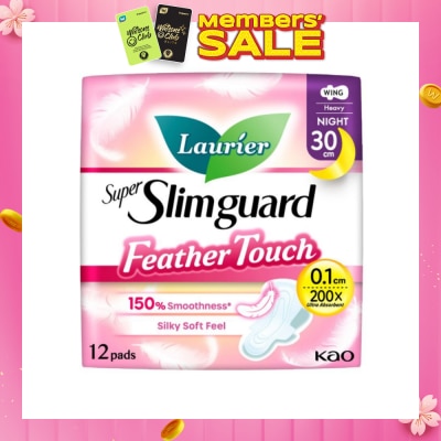 LAURIER Super Slimguard Night Feather Touch Wing Heavy Sanitary Pad 30cm 12s