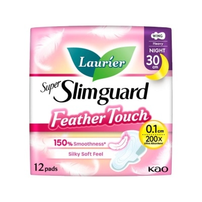 LAURIER Super Slimguard Night Feather Touch Wing Heavy Sanitary Pad 30cm 12s