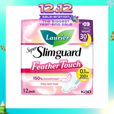 LAURIER Super Slimguard Night Feather Touch Wing Heavy Sanitary Pad 30cm 12s
